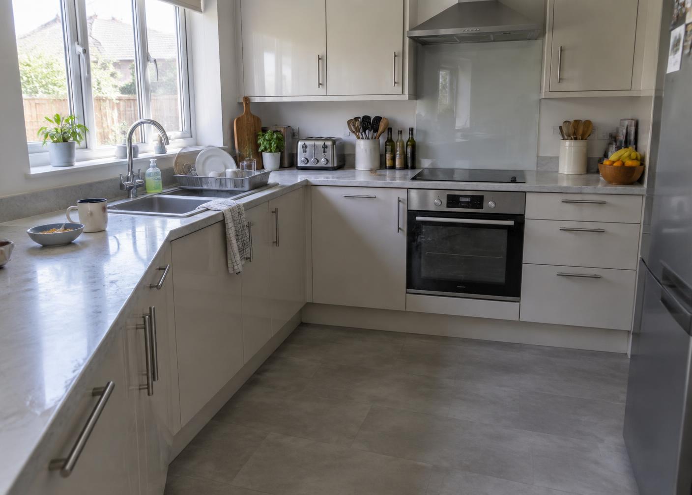 kitchen before cleaning